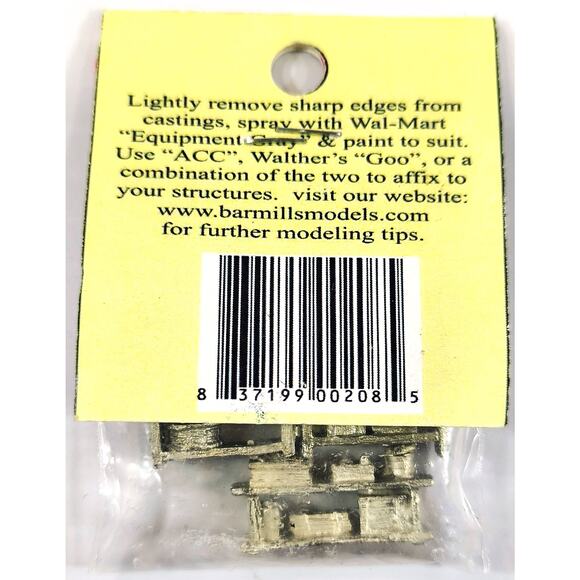 Bar Mills Kit #0208 DETAILED SHELVING & STORAGE, HO Scale, New, See Pics/Descr. - Picture 2 of 3